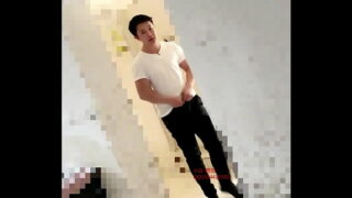 Asian boy cum in toilet