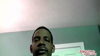 Hung big black dude gets straight guy Chris all worked up