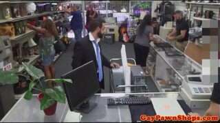 Amateur straight pawnee fucks pawnbroker