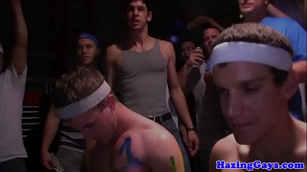 Pleding teens cumshowered after wrestling