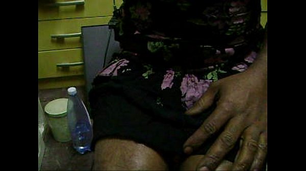 Black Crossdresser with big cock in red panties