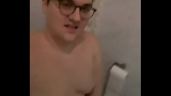 Extreme nipples stimulation on toilet