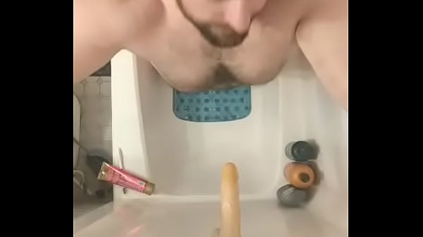 Fat Chubby Slut Sucks Off His Dildo