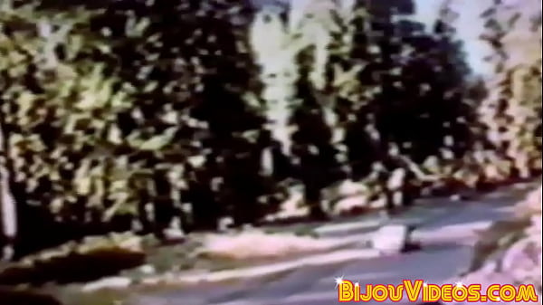 Retro backdoor bandits bare fuck outdoors and spray big load