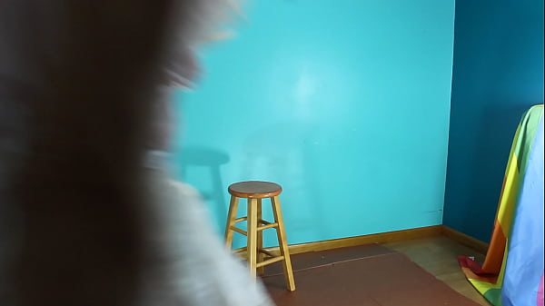 sissy gaping anal stuffs large candy cane in pussy