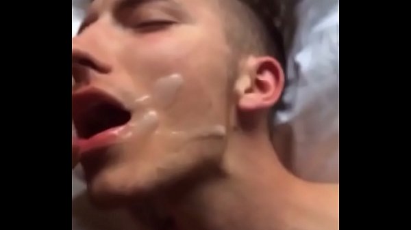 Twink eating cum.