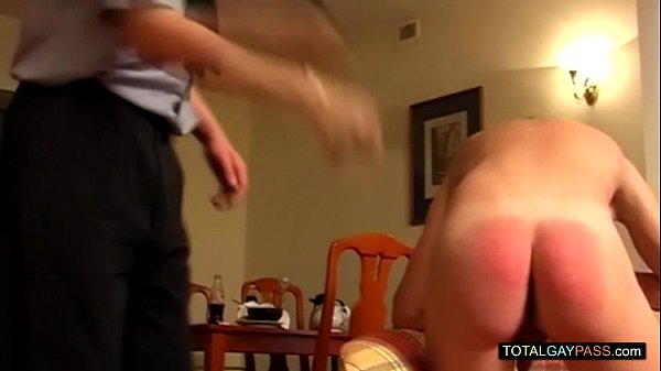 Gay twink getting spanked
