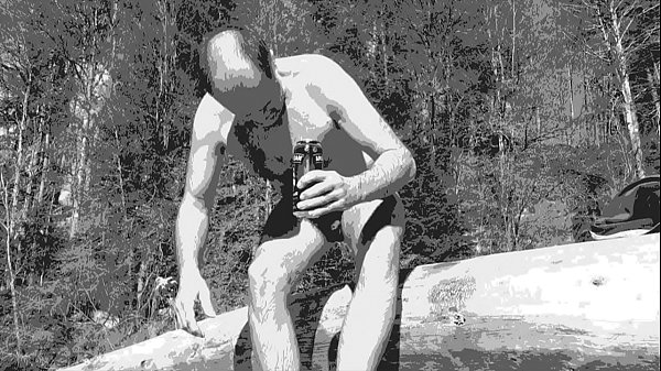 nudist bear with small, soft penis