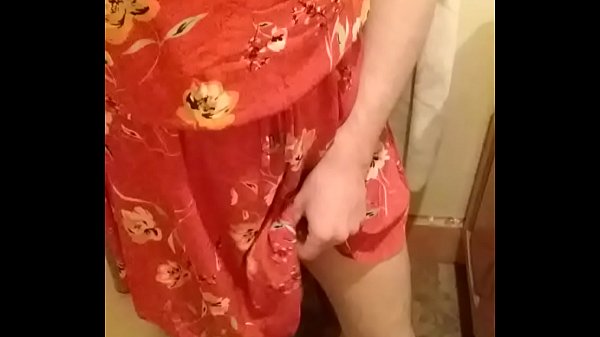 SissyToes in “his” girly dress showing off “his” tiny, clitty cock!!!!