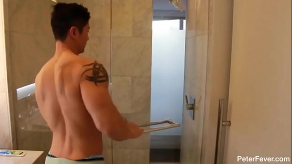 Muscular college hunk getting fucked hard anally