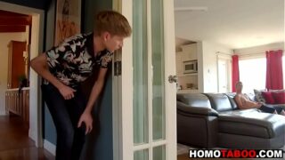Peeping on my stepbrother’s big cock