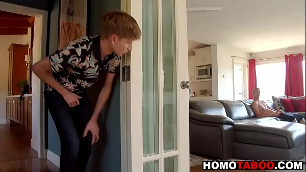 Peeping on my stepbrother’s big cock